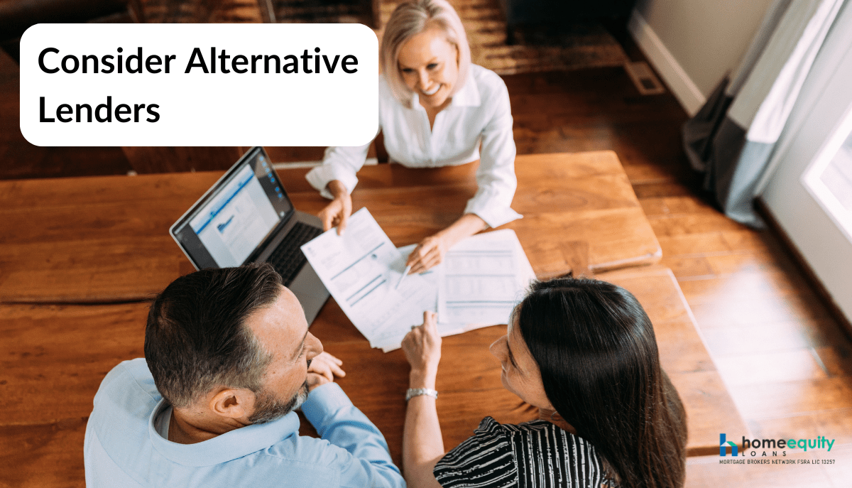 couple seeking alternative lender for mortgage renewal