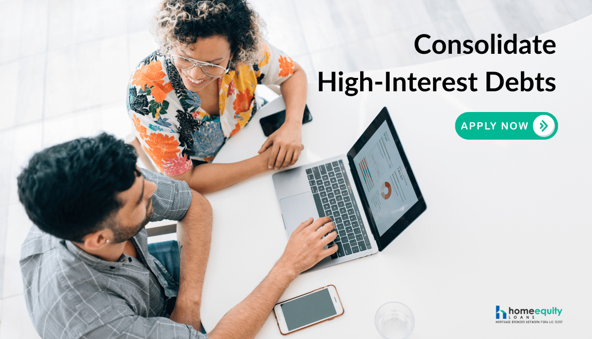couple consolidating high interest debt using home equity