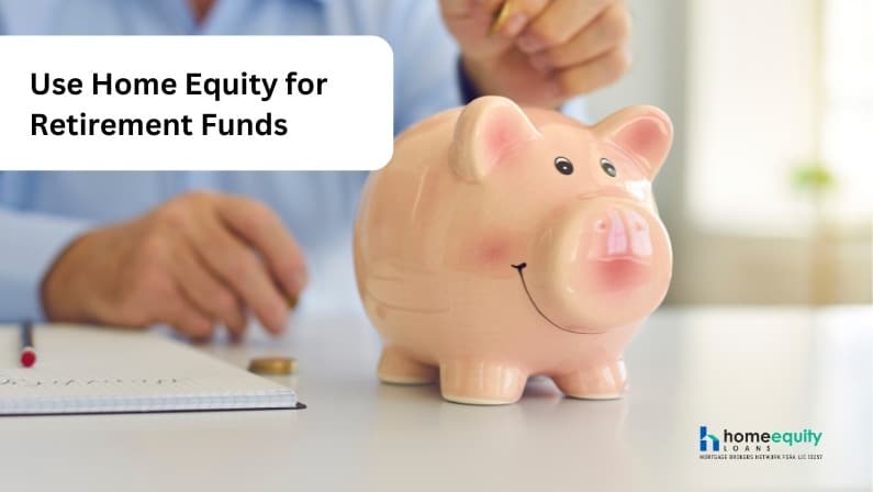 Person with piggy bank shows equity on home